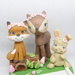 Cake topper Animali del bosco Woodland cake topper battesimo,  compleanno 