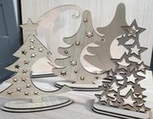 albero di natale legno auguri handmade laser regalo maestra decorazione addobbo personalizzato christmas