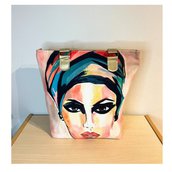 Borsa da spalla/shopper Donna con Turbante