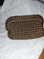 CLUTCH BAG MARRONE ORO