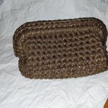 CLUTCH BAG MARRONE ORO