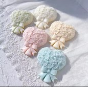 stampo in silicone fiori bouquet per candele sapone e gesso 