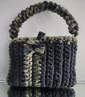 Borsa crochet fettuccia in cotone