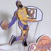 Cake topper di carta, decorazione torta a tema basket, Lakers, Lebron oppure Jordan