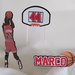 Cake topper di carta, decorazione torta a tema basket, Lakers, Lebron oppure Jordan