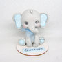 Elefantino Cake topper battesimo - elefante -cake topper nascita -cake topper primo compleanno bimbo