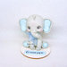 Elefantino Cake topper battesimo - elefante -cake topper nascita -cake topper primo compleanno bimbo