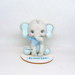 Elefantino Cake topper battesimo - elefante -cake topper nascita -cake topper primo compleanno bimbo