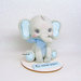 Elefantino Cake topper battesimo - elefante -cake topper nascita -cake topper primo compleanno bimbo