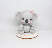 Koala Cake topper battesimo  -cake topper nascita -cake topper compleanno bimba