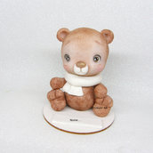 Orso Cake topper battesimo -cake topper nascita -cake topper compleanno orsetto