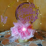 Cake Topper Centrotavola con led decorazione cerimonia personalizzati cerchio con scritta