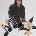 Cake topper di carta, con cantante, Michael Jackson, personalizzabile