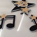 Cake topper di carta, con cantante, Michael Jackson, personalizzabile