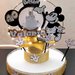 Cake Topper Centrotavola con led decorazione cerimonia personalizzati cerchio con scritta