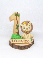 Leone Cake topper  -statuina torta -cake topper primo compleanno - 1 anno