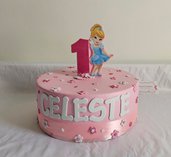 torta Scenografica cenerentola baby personalizzata con nome 