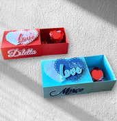 Scatoletta di carta, porta cioccolatini con cuore, idea regalo San Valentino