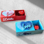 Scatoletta di carta, porta cioccolatini con cuore, idea regalo San Valentino