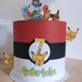 Torta scenografica di carta,personalizzata,festa a tema pokemon