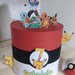 Torta scenografica di carta,personalizzata,festa a tema pokemon