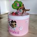 Torta scenografica di carta,personalizzata,festa a tema masha e orso