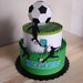 Torta scenografica di carta,personalizzata,festa a tema calcio,palla tridimensionale