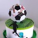 Torta scenografica di carta,personalizzata,festa a tema calcio,palla tridimensionale