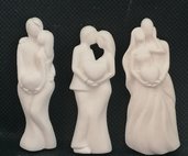 Sposini con cuore in gesso ceramico profumato