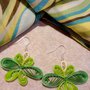 Orecchini Art Quilling Farfalle Verdi