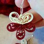 Orecchini Art Quilling Farfalla Rossa