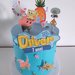 Torta scenografica di carta,personalizzata, festa a tema spongebob