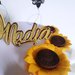 Torta scenografica di carta, personalizzata,con girasoli,anniversario,compleanno