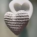 Stampo in silicone cuore con rose per candela sapone gesso 