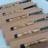 penna legno incisione personalizzata evento occasione regalo maestra natale handmade laser bomboniera gadget