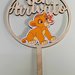 cake topper legno decorazione torta personalizzato regalo handmade laser party battesimo compleanno anniversario