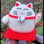 Maneki Neko gatto portafortuna amigurumi 