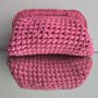 Borsa clutch bag crochet rosa fucsia