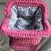 Borsa clutch bag crochet rosa fucsia