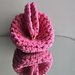 Borsa clutch bag crochet rosa fucsia