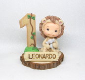 Leone Cake topper 1 anno -statuina torta -cake topper primo compleanno -