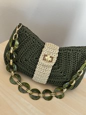 Borsa Giada verde oro