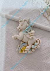 STAMPO UNICORNO IN SILICONE PER GESSETTI, SEGNAPOSTO, BOMBONIERA 4,5 CM 