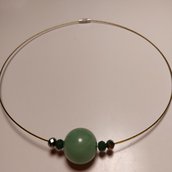 Girocollo con perla verde