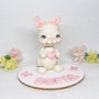 Cake topper Coniglietta -battesimo bimba-caketopper nascita -cake topper primo compleanno