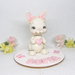 Cake topper Coniglietta -battesimo bimba-caketopper nascita -cake topper primo compleanno