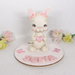 Cake topper Coniglietta -battesimo bimba-caketopper nascita -cake topper primo compleanno