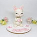 Cake topper Coniglietta -battesimo bimba-caketopper nascita -cake topper primo compleanno