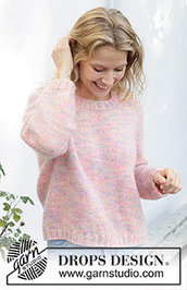 Maglione donna in mohair lana seta, maglione fatto a mano ai ferri, maglione rosa pastello