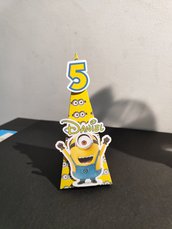 Scatolina Minions triangolo festa compleanno piramide cattivissimo me 